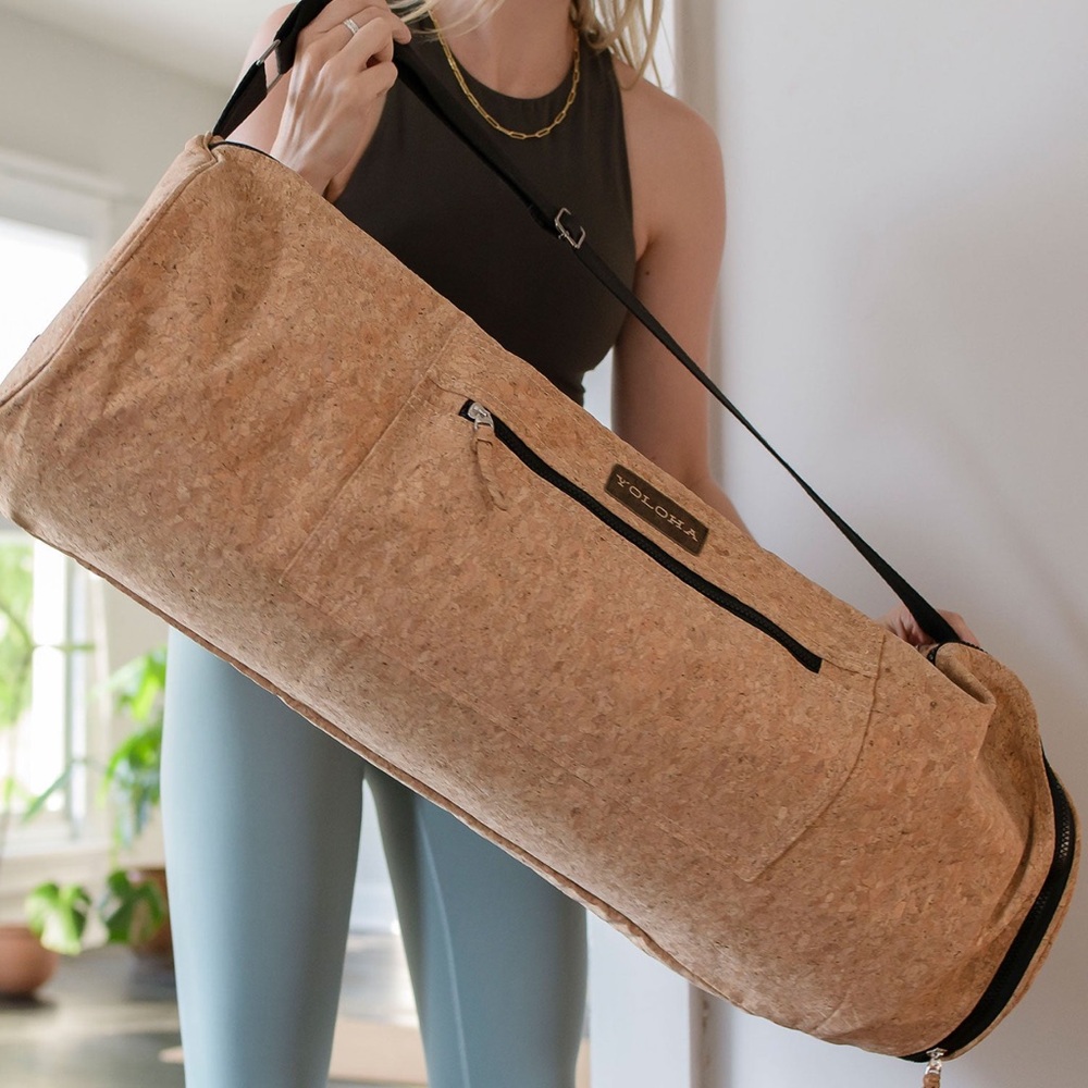 Eco-Friendly CORK Tan Yoga Bag